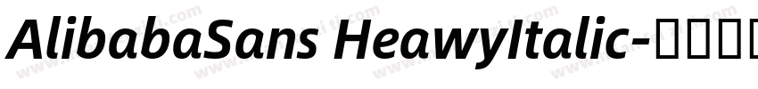 AlibabaSans HeawyItalic字体转换